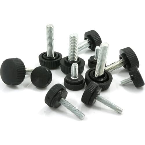 5pcs/lot m3 m4 m5 m6 knurled Nylon Round Plastic Head Handle Thumb Screw Bakelite Bolt Black Bakelite hand screw