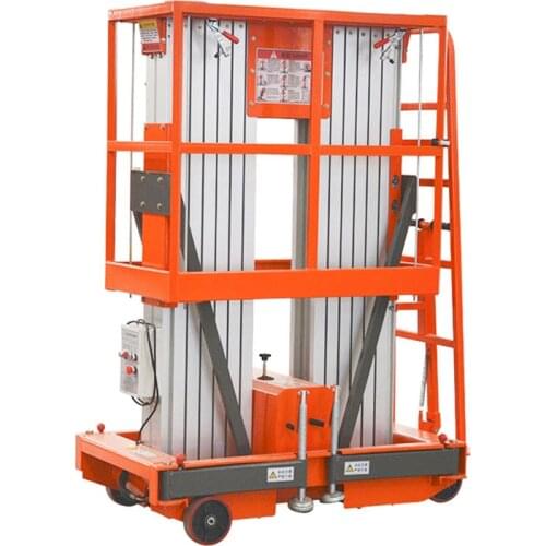 Qiyun CE ISO Certification Double Mast Aluminum Alloy Auto Electric Lift Platform For Aerial Work with ODM/OEM
