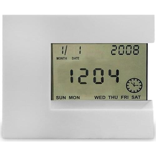 Digital Table LCD Alarm Clock Temperature Meter Timer Modern Electric Bedroom Clock Rotation Sensor Perpetual Calendar