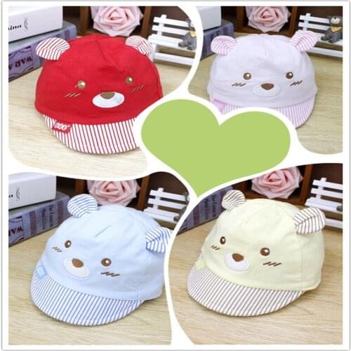 Baby Peaked Cap Bear Baby Hat Baby Accessories Cartoon Newborn Caps Toddler Cotton Girl Boy Baseball Cap 0-3m