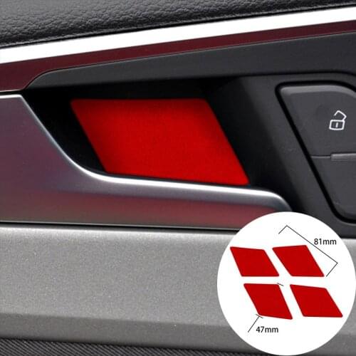 For Audi A4L 2017+ Alcantara Suede Wrapping Car Door Bowl Decals Handles Panel Strip Cover Trim Stickers Internal Accessories