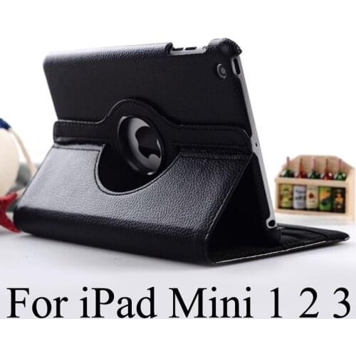 For ipad Mini1/2/3 Tablet Case 360 Degree Rotating Stand Flip Folio Screen Protector Cover For iPad Mini 2 / Mini 3