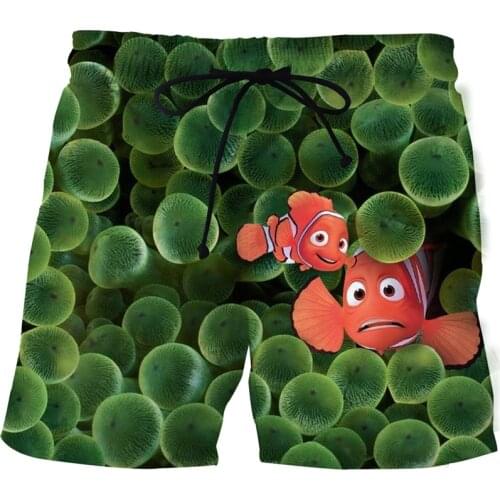 Breathable 3D beach pants Bottom goldfish shorts 2021 new mens quick-drying printed beach pants Casual men swimsuit shorts