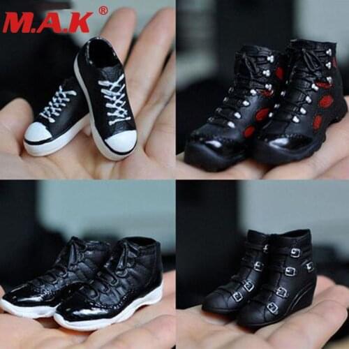 1:6 scale female girl woman young lady action figure shoes model toys short boots fit for 12" action figure accessories