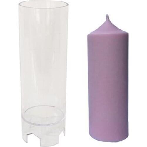 DIY Handmade Candle Soap Craft Mold Conjoined Flat Head Cylinder Plastic Mold Scented Candle Mold Home Festival Decoration Gift