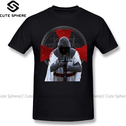 Templar T Shirt Templar Knight T Shirt Distressed Cross Medieval Fraternity T-Shirt Cotton Graphic Tee Shirt Tshirt