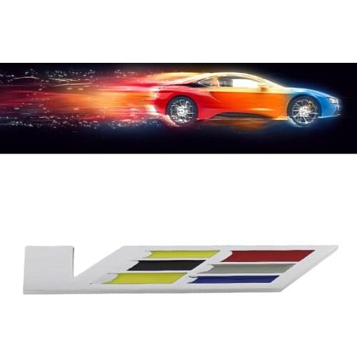 Chrome V-sport SERIES for CTS X STS ATS XLR SL Fender Side Emblem Decal Badge Sticker