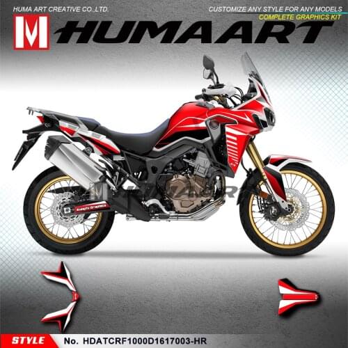 HUMAART Personalised Stickers Motorcycle Graphics Backgrounds Décor Kit for Africa Twin CRF1000D CRF1000L 2016 2017