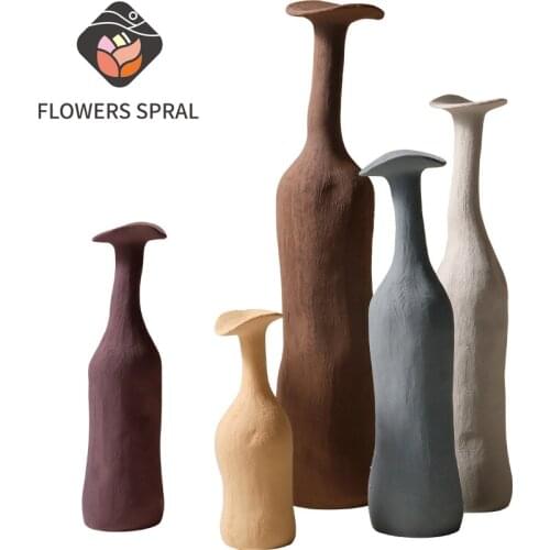 Nordic Ceramic Vase Modern Home Decoration Creative Art Morandi Color Vase Dining Table TV Cabinet Room Decoration Souvenir Gift
