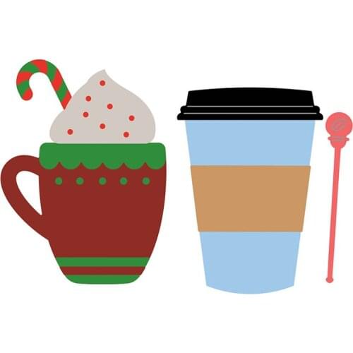 Coffee Cup Drinking Cup Metal Cutting Dies for Scrapbooking Craft Die Cut Card Making Embossing Stencil Photo Card