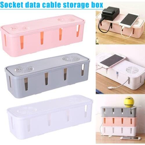 Cable Storage Box Case Wire Cable Management Socket Safety Storage Organizer Home TUE88