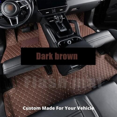 Custom Leather Car Floor Mats For Ssangyong All Models For Ssangyong Korando Rexton Tivoli RODIUS Kyron ActYon Null Auto Carpets