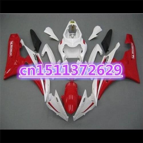 Red white ABS Fairing kit for YZF-R6 06-07 YZF R6 06 07 YZF 600 R6 2006 2007 fairing sets bodywork ABS-Dor D injection