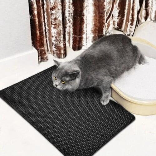 Non-slip Cat Litter Mat EVA Double-Layer Pet Cat Litter Trapper Mats with Waterproof Litter Pet Kattenmand Mat Cat Layer Bottom