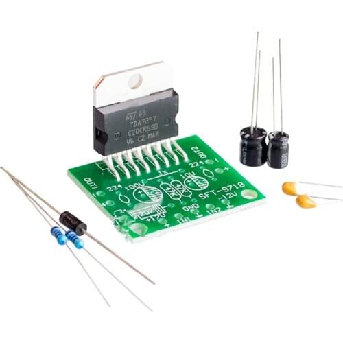 1set TDA7297 amplifier board spare parts dc 12v grade 2.0 dual audio encoding 15w electronic diy kit