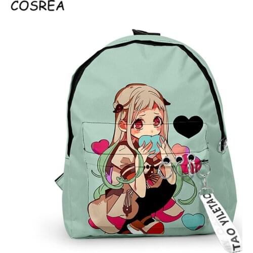 Hot Anime Toilet-Bound Hanako-kun Backpack Bag Jibaku Shounen Hanako kun Nene Yashiro School Bags Boys Mochila Feminina Knapsack