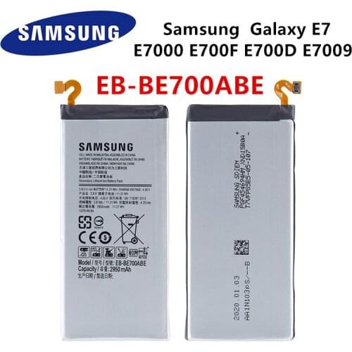 SAMSUNG Orginal EB-BE700ABE Replacement 2950mAh Battery For Samsung Galaxy E7 SM-E7000 SM-E700F/D E700F E700D E7009 Batteries