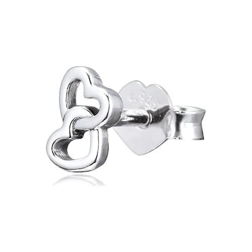 Signature ME My Loves Single Stud Earring 100% 925 Silver Jewelry Free Shipping
