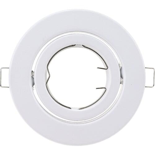 Modern White Recessed Spotlight Mounting Frame MR16 GU10 Socket Adjustable Ceiling Fitting Hole Lamp Lighting Fixture For Indoor