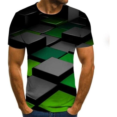 Three-dimensional vortex Men Tshirt 3D Printed Summer O-Neck Daily Casual Funny T shirt