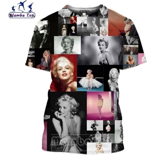 Mamba Top Sexy Model Marilyn Monroe T Shirt Men 3D Print Great Actor Women Tshirt Charming Beauty Bikini Dress Vacation Clothing