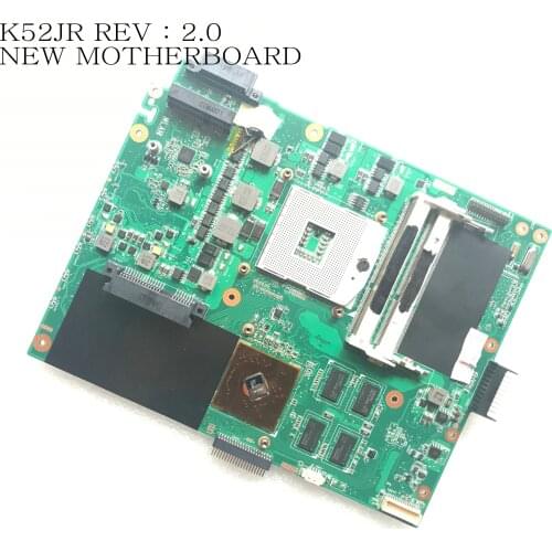 AVAILABLE.BRAND NEW. K52JR NOTEBOOK MAINBOARD FOR ASUS K52JR LAPTOP MOTHERBOARD. K52JR REV : 2.0 MOTHERBOARD (WITH GPU)