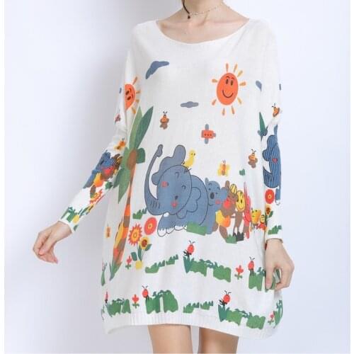 Autumn 2021 Women Sweater Loose Large Size Print Jumper Comfortable Warm Womens Winter Sweaters Pullover Oversized Sweater