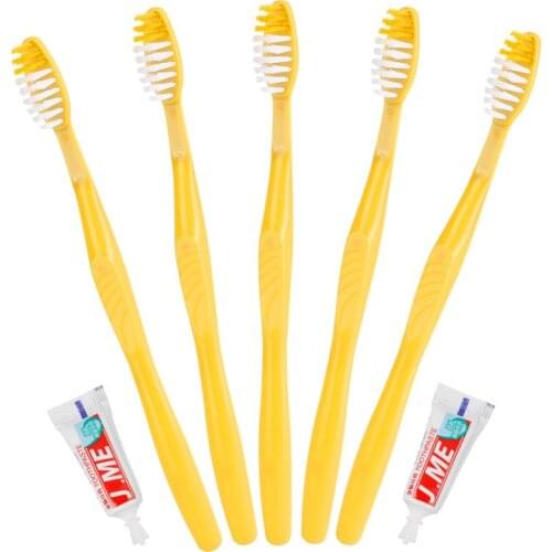 10/5 Sets Portable Hotel Disposable Toothbrush with Toothpaste Kit supplies Convenient Plastic Camping travel wash gargle TSLM1