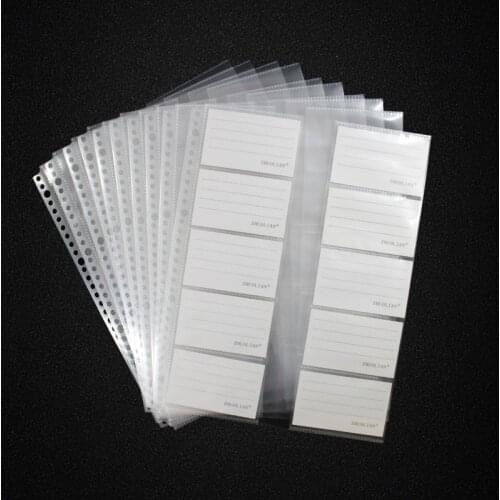 20sheets/lot A4 30holes Loose Leaf Cards Collection Bag, Clear Bag Sheets Protector