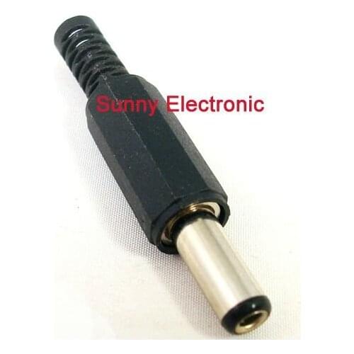 250 PCS 2.1mm x 5.5mm male DC power plug Jack Adapter Connector Plastic Cover