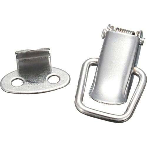 6Pcs Stainless Steel Hardware Cabinet Box Case Spring Loaded Latch Catch Toggle Hasp set For Home Office Shop