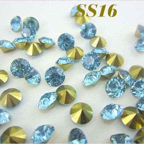 Free shipping Exquisite SS16 4mm Sky blue 720pcs(5G) Resin rhinestones Pointback for Nail Art /Garment/Shoes DIY Decoration