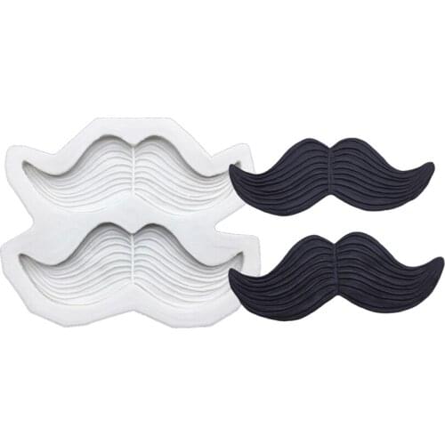 Beard Silicone Sugarcraft Mold Fondant Cake Decorating Tools Candy Clay Cupcake Chocolate Baking Mold