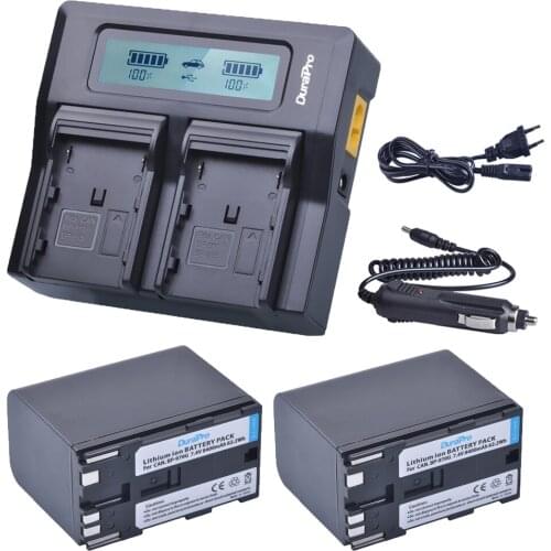 BP-970G 8400mAh BP970G BP-975 Li-ion battery+LCD Rapid Dual Charger for Canon EOS C100, EOS C100 Mark II, EOS C300, EOS C300