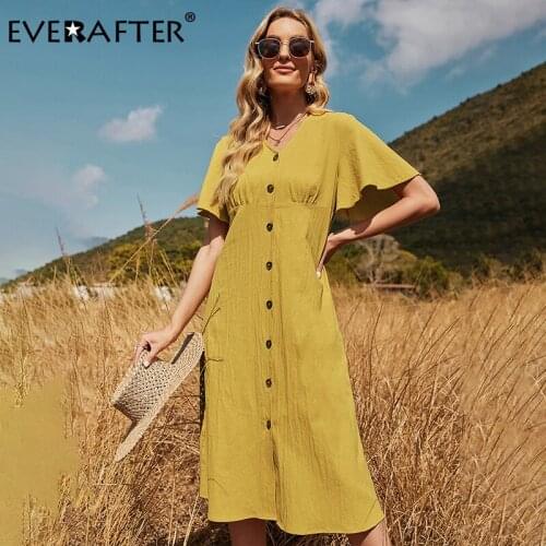 Желтые летние платья EVERAFTER China At AliExpress