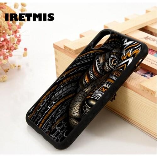 Iretmis 5 5S SE 6 6S Soft Silicone phone case cover for iPhone 7 8 plus X Xs 11 Pro Max XR Tiger head face aztec animal african