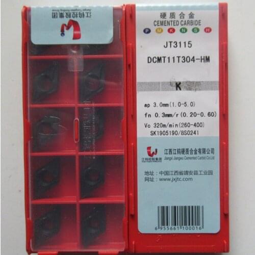 JXTC DCMT11T304-HM JT3115 / DCMT11T308-HM JT3115 / DCMT11T304-HM JT4125 / DCMT11T308-HM JT4125 CNC carbide inserts 10PCS/BOX
