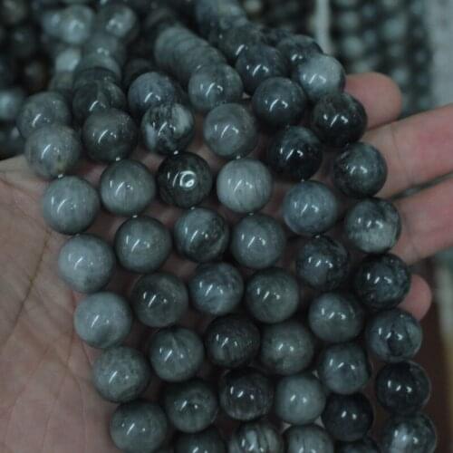 12mm 14mm round hawk eye beads natural stone beads DIY loose beads for jewelry making strand 15" wholesale