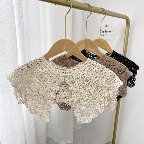 Summer Dress Hollow Fake Collar for Women Summer Small False Collars Shawl Female Neck Wear Detachable Collars