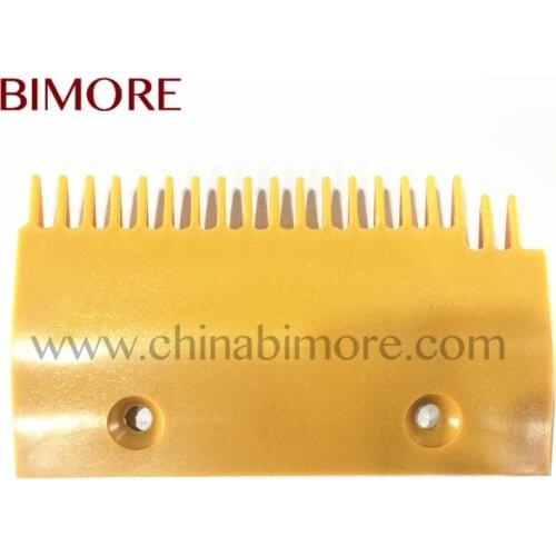 Elevator escalator parts Escalator Plastic Comb DSA2000168-R Length 155mm Width 95mm Install Size 90mm 18T Right Yellow Plastic