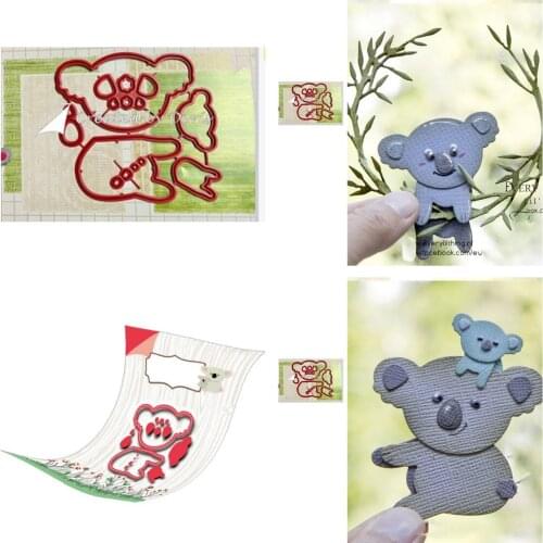 Animal Koala Die Metal Cutting Dies for DIY Scrapbooking Crafts Dies Cut Stencils Maker Photo Album Template Handmade Decoration