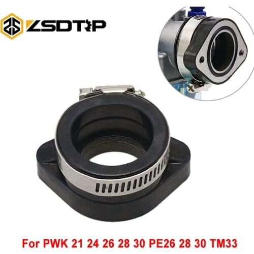 ZSDTRP Motorcycle Motorbike Carburetor Rubber Adapter Inlet Intake Pipe For PWK 21 24 26 28 30 PE 26 28 30 TM33 VM24 TM28 Carb