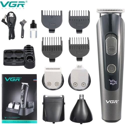VGR 175 Electric Men Hair Shaver Clipper Professional Personal Care Self-service Mens Haircut Trimmer For Household Hair Cutter