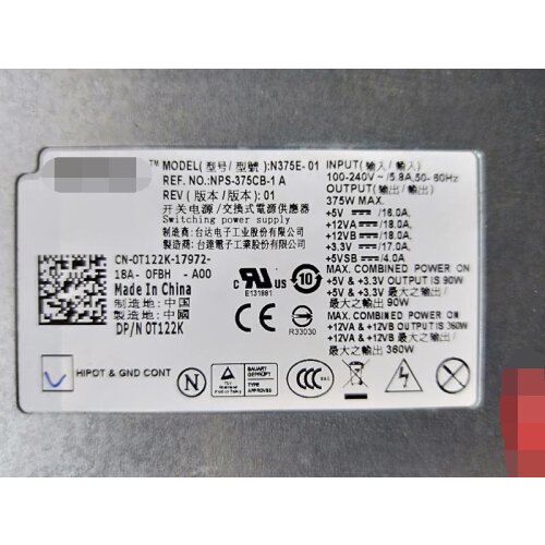 N375E-01 L375E-S0 for Dell PowerEdge T310 power supply