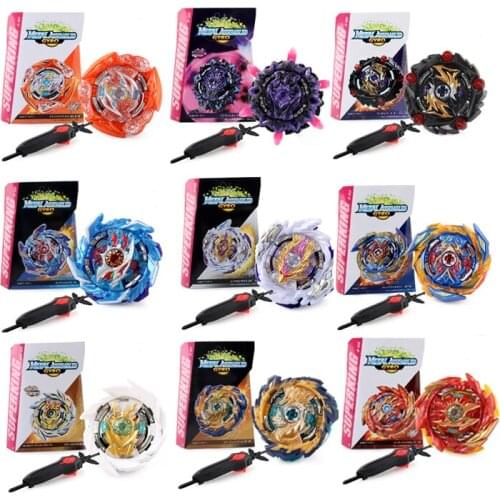 Super King Spinning Tops Set with Sword Launchers Metal Fusion God Tops Bey Blade Blades Sparking Toy for Children Boy