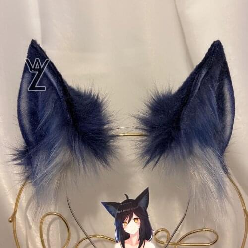 New Hand Made LOL The Nine-Tailed Fox Ahri Cosplay DIY Ears Hairhoop Hairbands Headwear For Costume