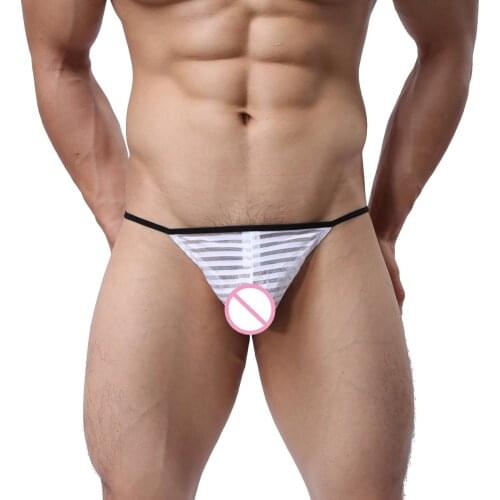 Sexy Mens Thongs Underwear Jockstraps G string Men Lingerie Bedtime Underpant Gay Underwear Men Transparent Panties Thong
