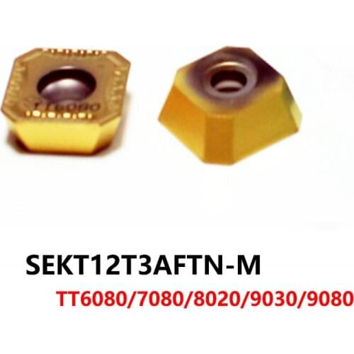 TaeguTec SEKT12T3AFTN-M TT6080 Carbide Inserts SEKN 12T3 AFTN-M Lathe Cutter Tools Original CNC Tools inserto para torno