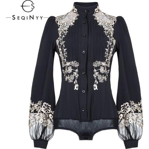 Блузки с вышивкой SEQINYY China At AliExpress