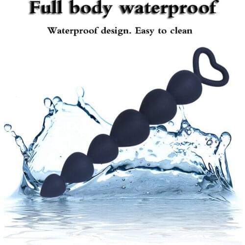 Silicone Big Small Beads Butt Plug Manual Anal Plug Toy Strapon Dildo Male Prostate Massager Anal Sex Toys For Gays/Couple